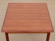 Table de repas scandinave carrée en teck, 4/6 pers.