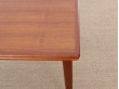 Mid-Century  modern scandinavian quare dining table in teak 4/6 seats 