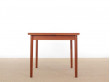 Mid-Century  modern scandinavian quare dining table in teak 4/6 seats 