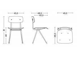 Chaise Result Friso Kramer, assise tapissée, nouvelle édition