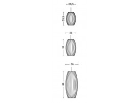 Suspension Nelson Cigar Bubble 3 tailles. Nouvelle édition