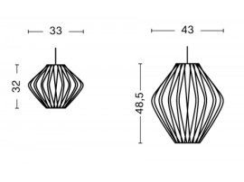 Suspension Nelson Pear Crisscross Bubble 2 tailles. Nouvelle édition