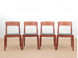 Mid-Century  modern scandinavian set of 8 rosewood chairs model 26 by Henning Kjærnulf.