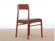 Mid-Century  modern scandinavian set of 8 rosewood chairs model 26 by Henning Kjærnulf.