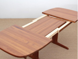 Mid-Century  modern scandinavian dining table in teak 4/10 seats