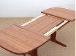 Mid-Century  modern scandinavian dining table in teak 4/10 seats