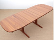 Mid-Century  modern scandinavian dining table in teak 4/10 seats