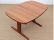 Mid-Century  modern scandinavian dining table in teak 4/10 seats