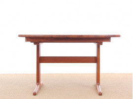 Mid-Century  modern scandinavian dining table in teak 4/10 seats