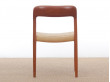 Mid-Century  modern scandinavian set of 4 teak dining chairs model 75 