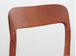 Mid-Century  modern scandinavian set of 4 teak dining chairs model 75 