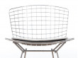 Chaise Bertoia assise en cuir blanc