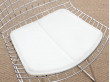 Chaise Bertoia assise en cuir blanc