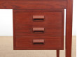 Mid-Century  modern scandinavian large desk in teak, model 130 by Borge Mogensen