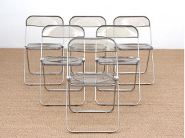 Suite de 6 chaises pliantes modèle Plia de Giancarlo Piretti