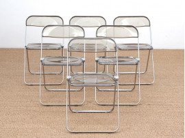 Suite de 6 chaises pliantes modèle Plia de Giancarlo Piretti