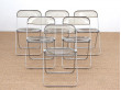 Set of 6 Plia folding chairs by Giancarlo Piretti