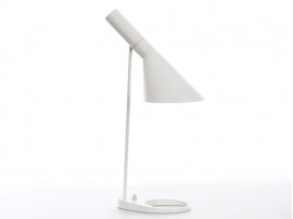 Mid-Century  modern scandinavian table lamp AJ white by Arne Jacobsen for Louis Poulsen.