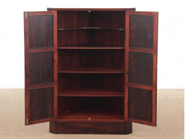 Mid-Century  modern scandinavian corner board in Rio rosewood