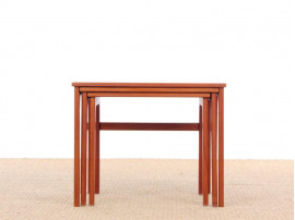 Mid-Century  modern scandinavian nesting tables in teak