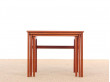 Mid-Century  modern scandinavian nesting tables in teak