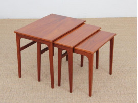 Mid-Century  modern scandinavian nesting tables in teak