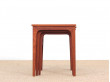 Mid-Century  modern scandinavian nesting tables in teak