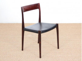 Mid century modern set of six Rio rosewood dining chairs by Niels Moller N°77