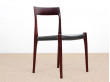 Mid century modern set of six Rio rosewood dining chairs by Niels Moller N°77