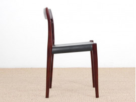 Mid century modern set of six Rio rosewood dining chairs by Niels Moller N°77