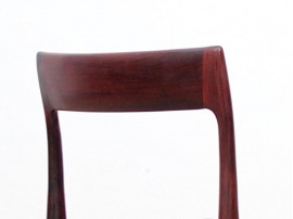 Mid century modern set of six Rio rosewood dining chairs by Niels Moller N°77