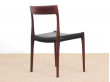 Mid century modern set of six Rio rosewood dining chairs by Niels Moller N°77