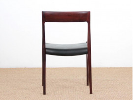 Mid century modern set of six Rio rosewood dining chairs by Niels Moller N°77