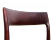 Mid century modern set of six Rio rosewood dining chairs by Niels Moller N°77