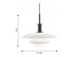 Suspension scandinave PH 4½-4 verre. Ø 45 cm. Edition neuve