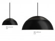 Mid-Century  modern scandinavian pendant lamp  AJ Royal Ø25 cm, Ø37 cm ou Ø50 cm by Arne Jacobsen