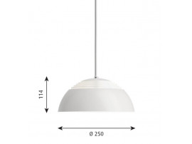 Mid-Century  modern scandinavian pendant lamp  AJ Royal Ø25 cm, Ø37 cm ou Ø50 cm by Arne Jacobsen