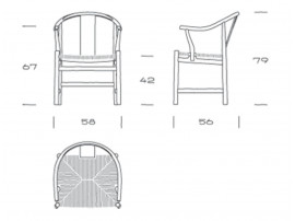 Mid-Century  modern scandinavian chair PP 66 by Hans Wegner