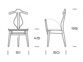 Chaise scandinave modèle Valet ou PP250. Edition neuve