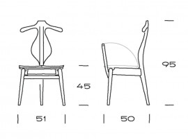 Mid-Century Modern PP505 Valet chair by Hans Wegner. New product.