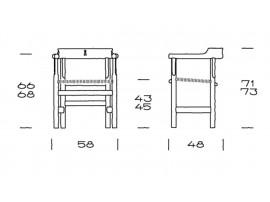 Mid-Century Modern PP240 Conference chair by Hans Wegner. New product.