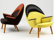 Mid-Century Modern PP521 upholstered Peacock chair by Hans Wegner. New product.