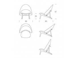 Mid-Century Modern PP530 Tub chair by Hans Wegner. New product.