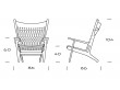 Mid-Century Modern PP129 Web chair by Hans Wegner. New product.