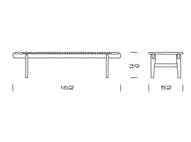 Mid-Century Modern  PP589 Bar bench by Hans Wegner. New product.