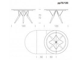 Mid-Century Modern  PP75/120 or 140 cm  table  by Hans Wegner. New product.