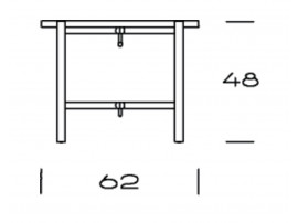 Mid-Century Modern PP35 54 or 62 cm Tray table  by Hans Wegner. New product.