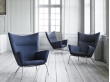 Fauteuil scandinave modèle CH445. Edition neuve. 