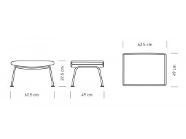 Mid-Century  modern scandinavian footstool model CH 446 by Hans Wegner