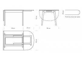 Mid-Century modern scandinavian dining table model CH002 by Hans Wegner.